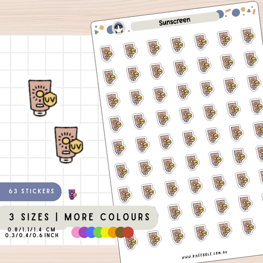 Sunscreen Planner Stickers