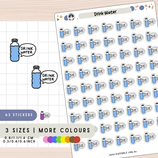 Drink Water Planner Stickers