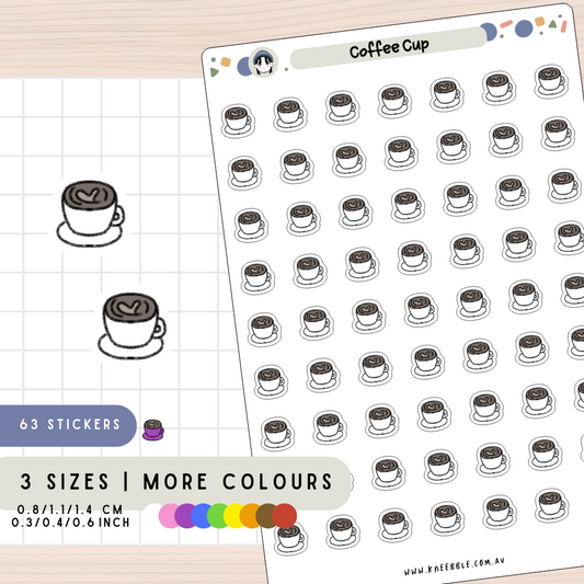Coffee Cup Planner Stickers