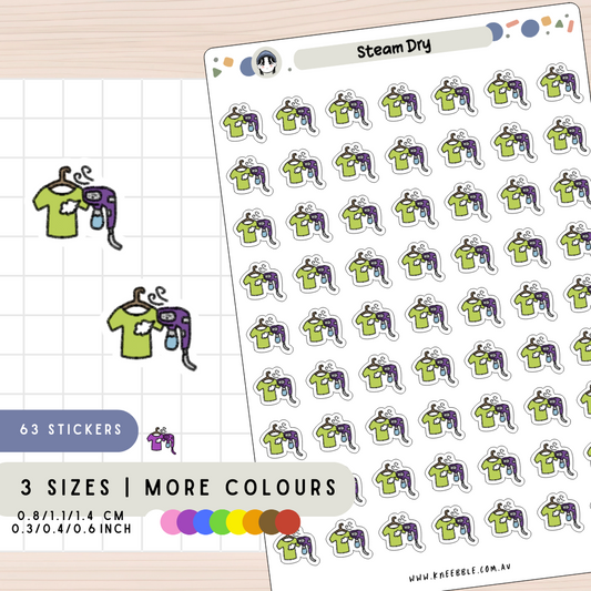Steam Dry Clothes Planner Stickers