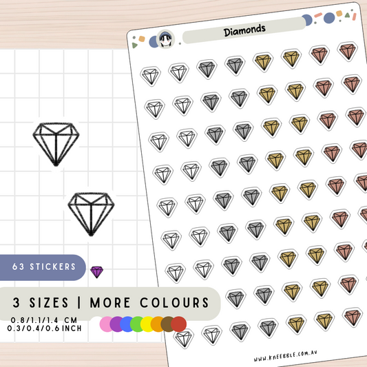 Diamonds Planner Stickers