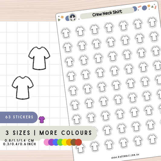 Crew Neck Shirt Planner Stickers