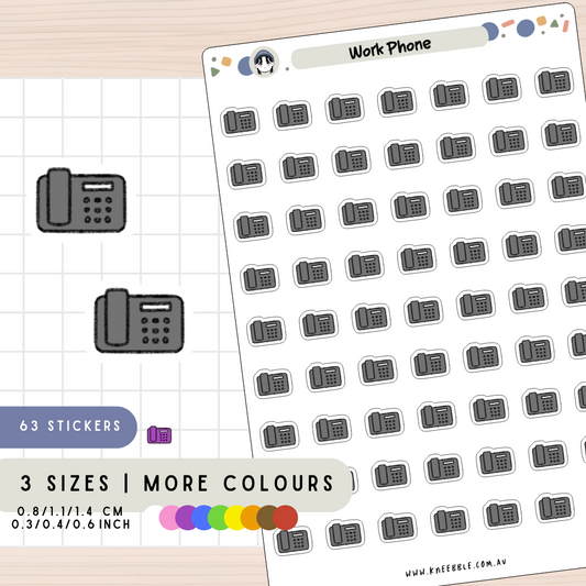 Work Phone Planner Stickers