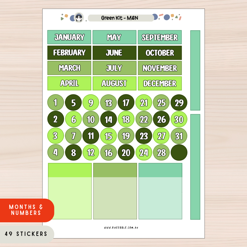 Colour Planner Kit - Week And Month Planner Stickers