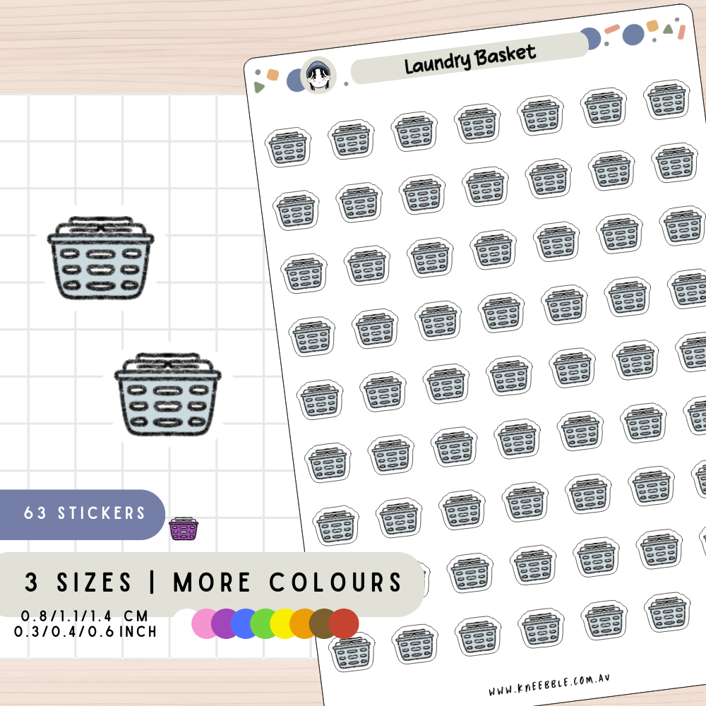 Laundry Basket Planner Stickers