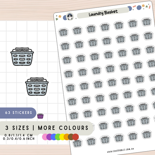 Laundry Basket Planner Stickers