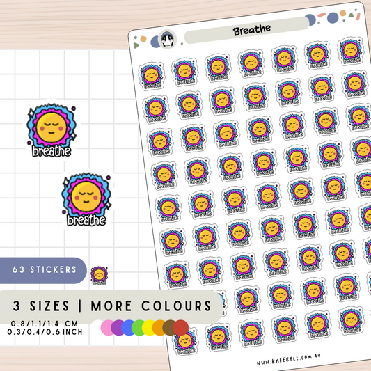 Breathe Self Care Planner Stickers