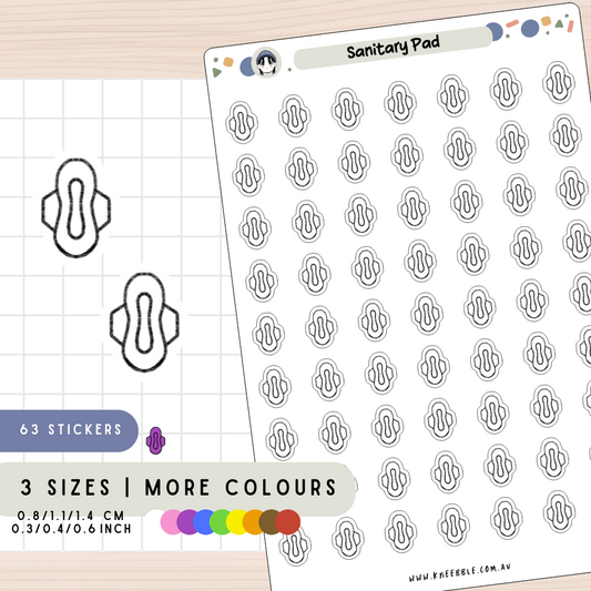 Sanitary Pad Planner Stickers