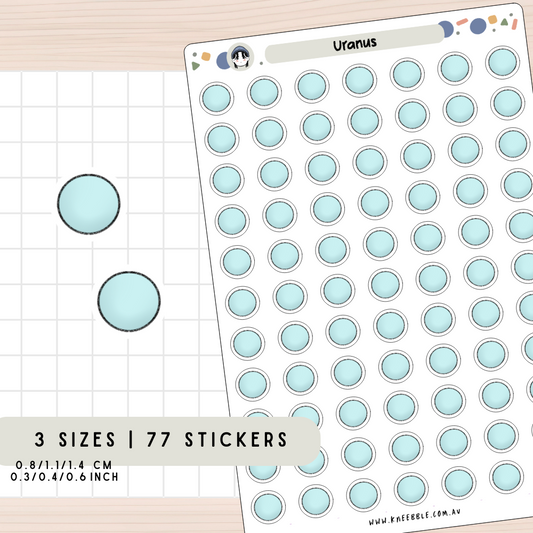 Uranus Planet Planner Stickers