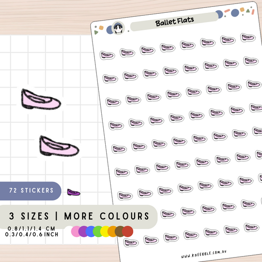 Ballet Flats Planner Stickers