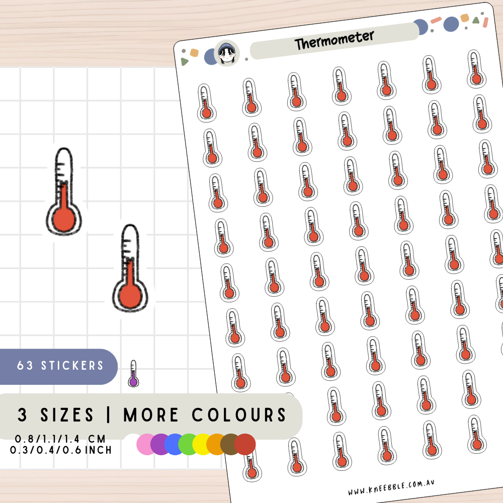 Thermometer Planner Stickers