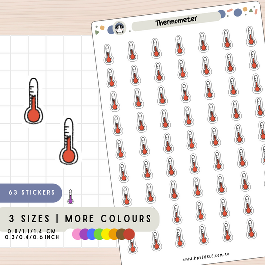 Thermometer Planner Stickers