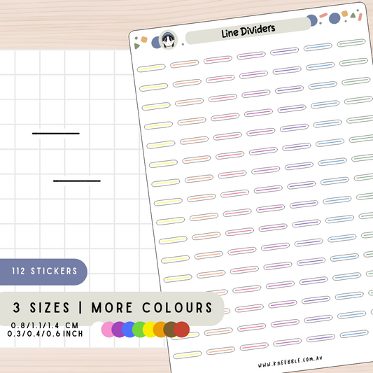 Line Divider Planner Stickers