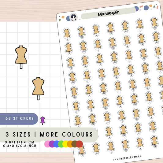 Mannequin Fashion Design Planner Stickers