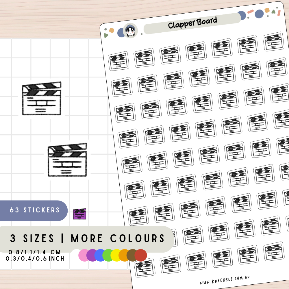 Clapper Board Planner Stickers