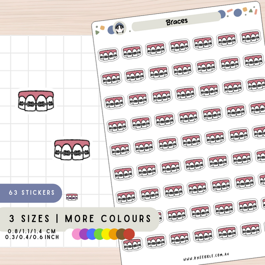Braces Orthodontic Planner Stickers