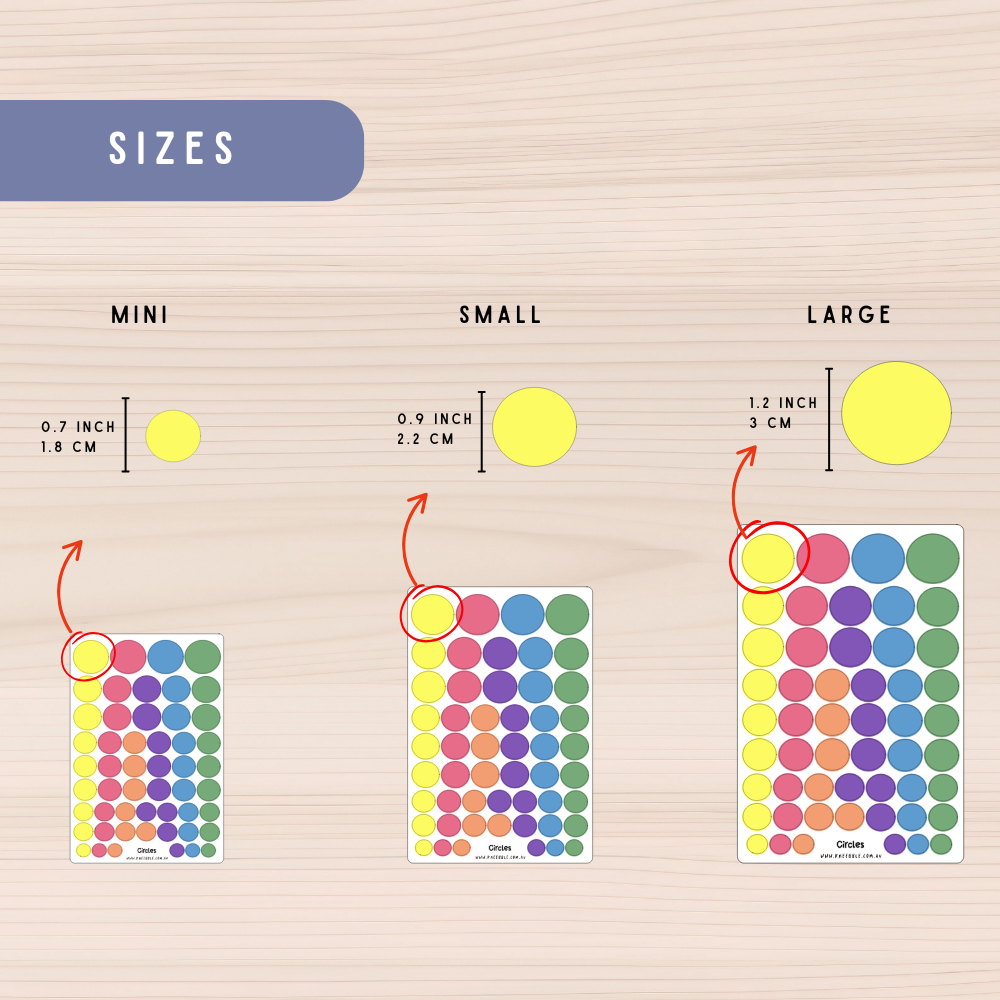 Many Circles Blank Label Planner Stickers