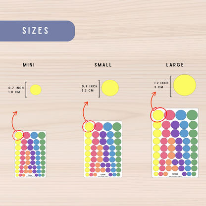 Many Circles Blank Label Planner Stickers
