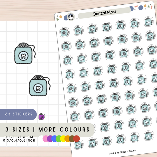 Dental Floss Planner Stickers