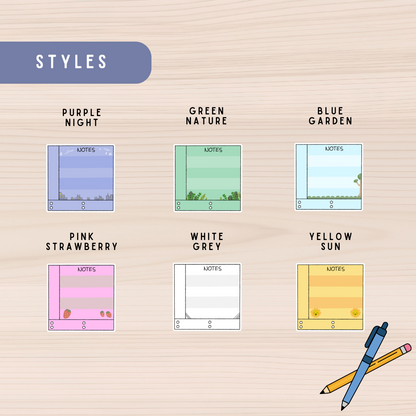 Notes Dot Margin Boxes Planner Stickers