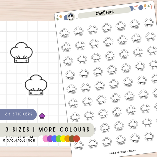 Chef Hat Planner Stickers