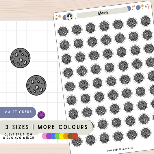 Moon Planet Planner Stickers