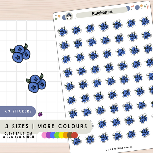 Blueberries Fruit Planner Stickers