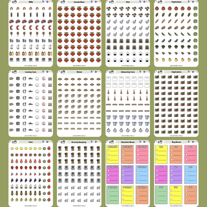 Cooking Food Expert Bundle Planner Stickers