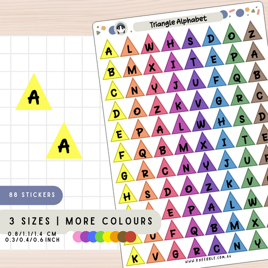 Triangle Alphabet Planner Stickers