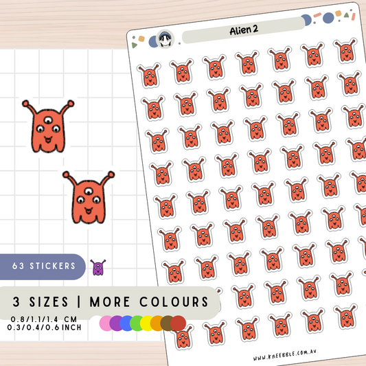 Alien 2 Creature Planner Stickers