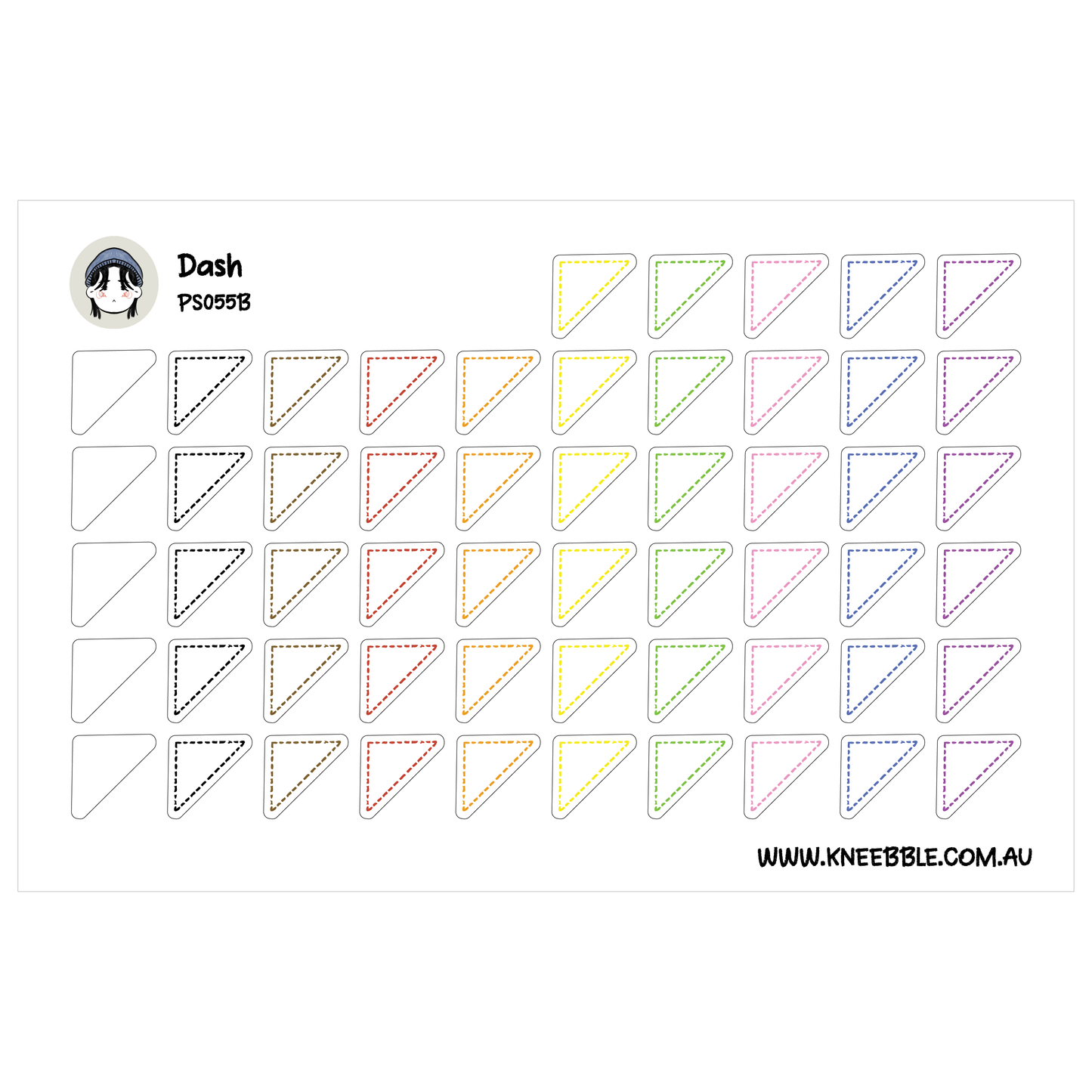 The image is a grid of various colored triangles, with each triangle having a unique color and pattern. The image does not contain any text or additional objects, and the arrangement of the triangles is organized in a grid-like pattern.