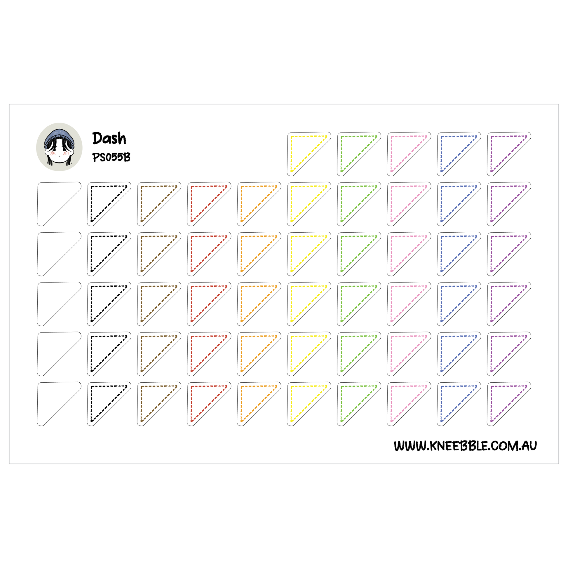 The image is a grid of various colored triangles, with each triangle having a unique color and pattern. The image does not contain any text or additional objects, and the arrangement of the triangles is organized in a grid-like pattern.