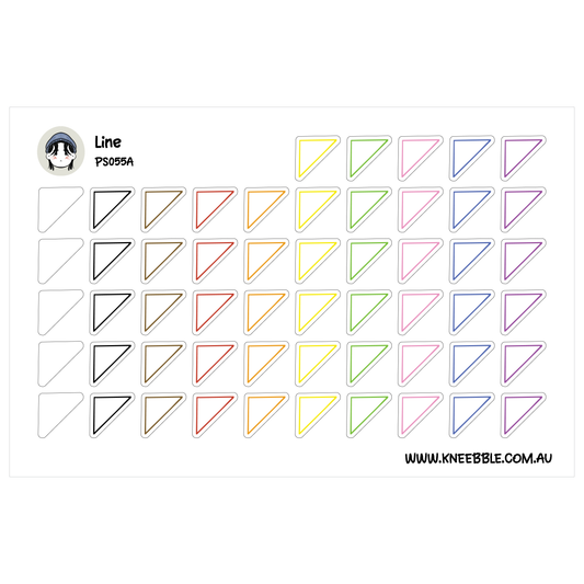 a grid of various colored triangles, with each triangle having a different color. The image is a collection of different colored triangles arranged in a grid-like pattern.