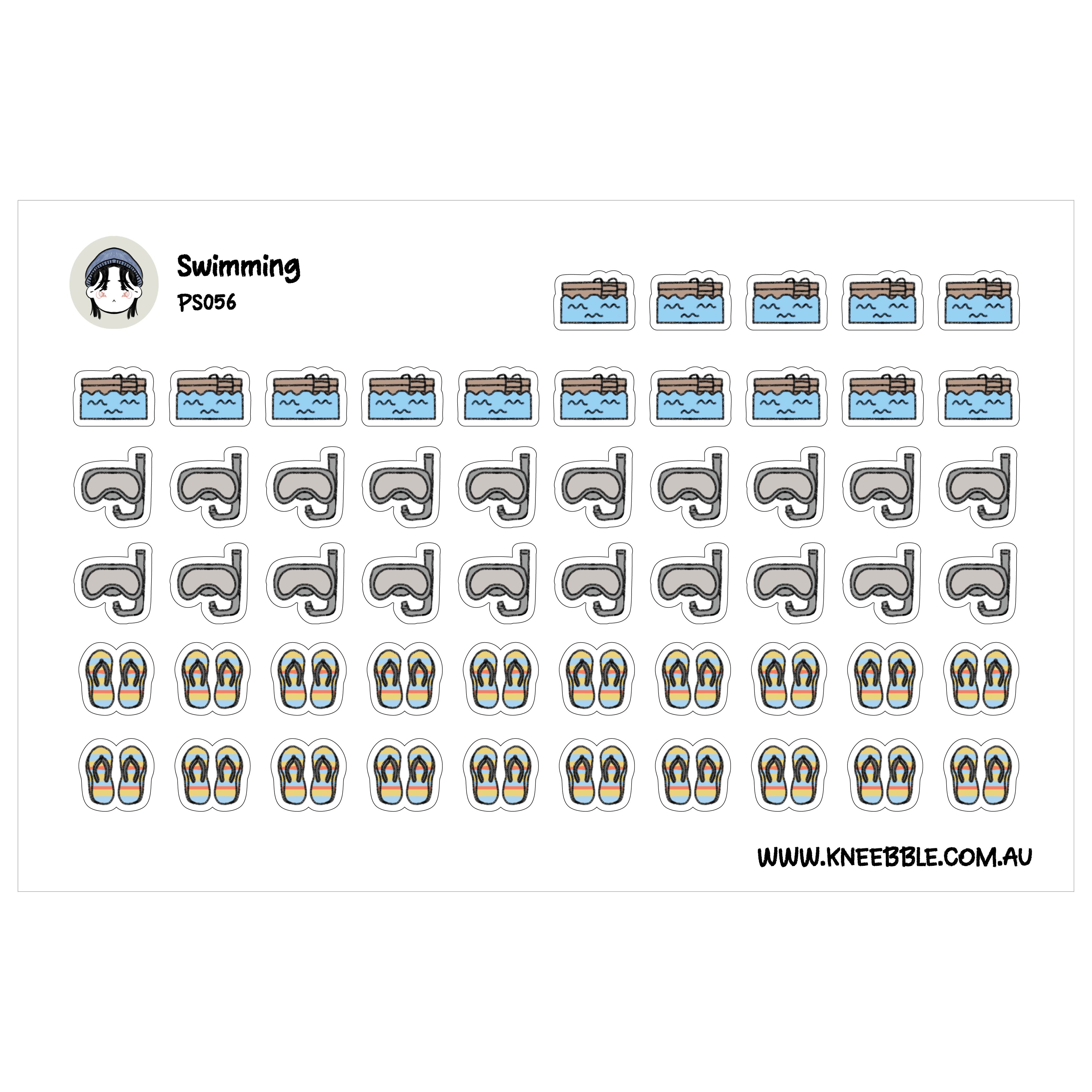 Swimming Planner Stickers – Colorful Swim Schedule Stickers for Pool ...