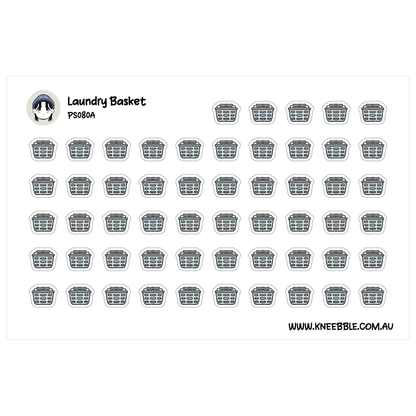 a grid of identical gray laundry baskets, arranged in a visually pleasing pattern.