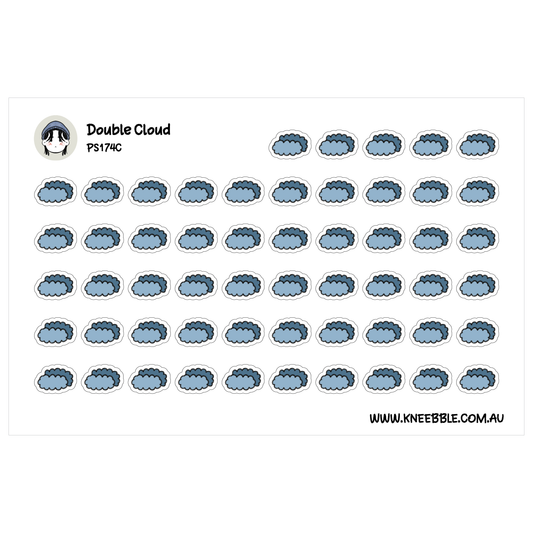 a grid of blue cloud icons arranged in rows and columns.