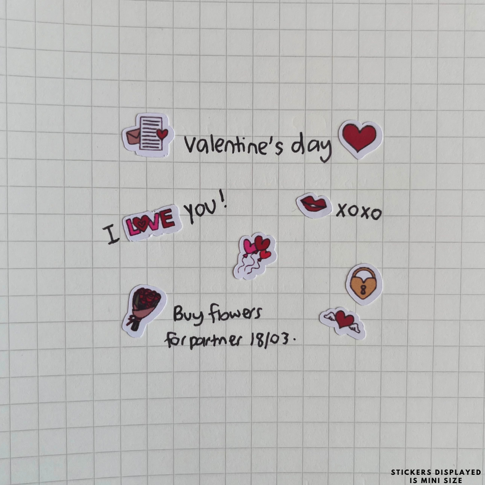 Valentine's Day Planner Stickers