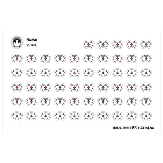 a grid of identical nurse cap icons arranged in a repeating pattern.