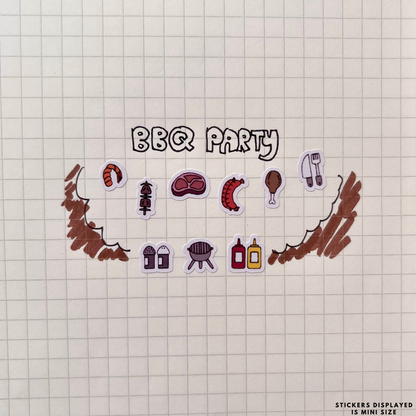 BBQ Barbecue Planner Stickers