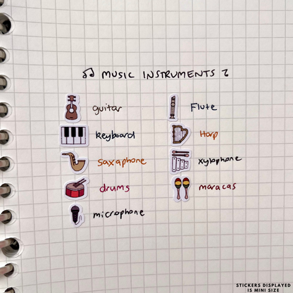 Music Instruments Planner Stickers