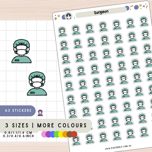 Surgeon Healthcare Planner Stickers