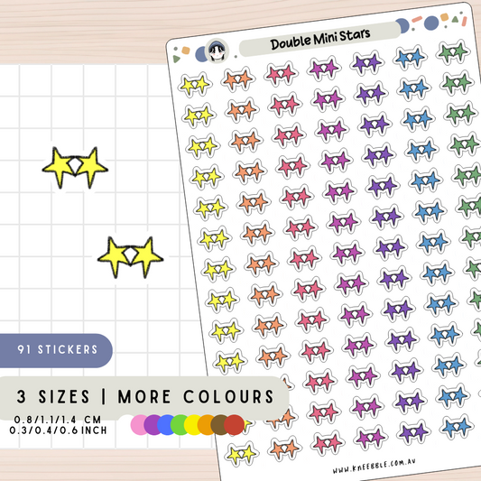 Double Mini Star Planner Stickers