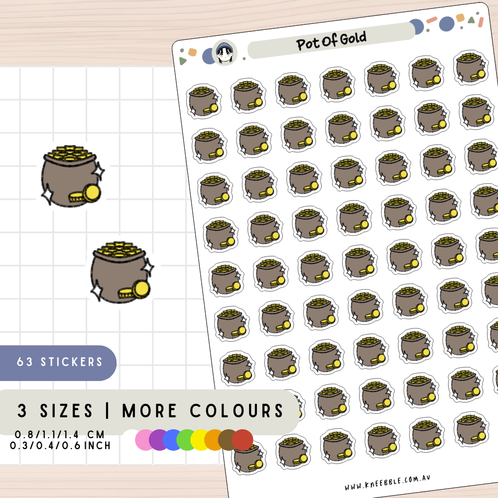 Pot Of Gold Lucky Charm Planner Stickers