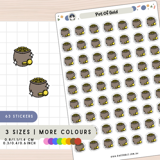 Pot Of Gold Lucky Charm Planner Stickers