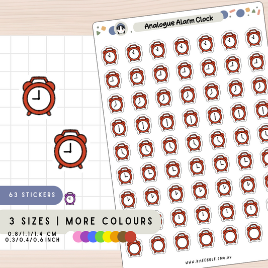 Alarm Clock Planner Stickers