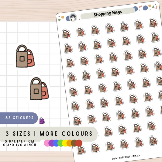 Shopping Bags Planner Stickers
