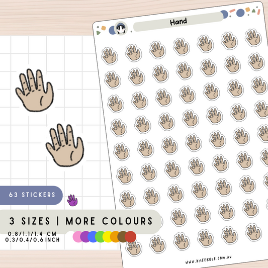Hand Body Part Planner Stickers