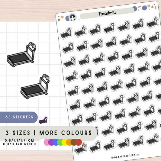Treadmill Run Walk Planner Stickers