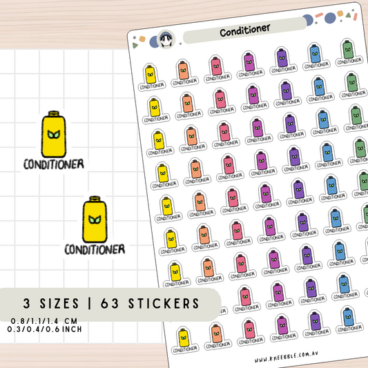 Conditioner Hair Care Planner Stickers