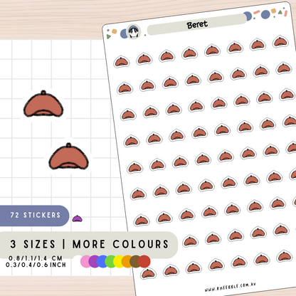 Beret Hat Planner Stickers